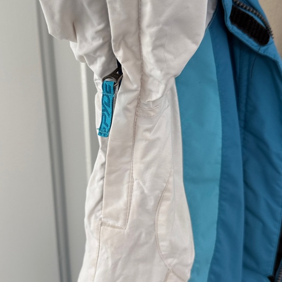 Spyder Women's Teal Blue and White Ski Jacket - Sixe 10 - Large - Picture 7 of 12